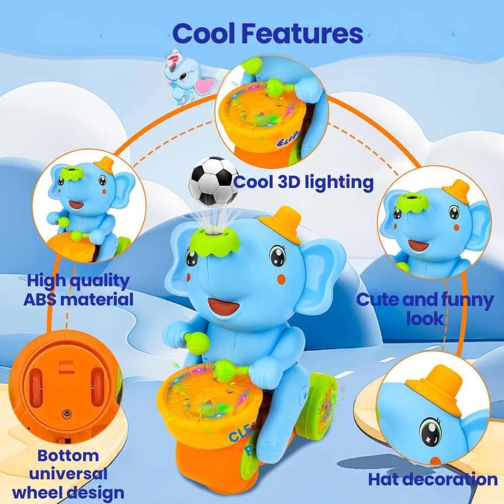 Misfit Doodle Drummer™ – Musical Elephant with Vibrant Light Effect & Musical Sound