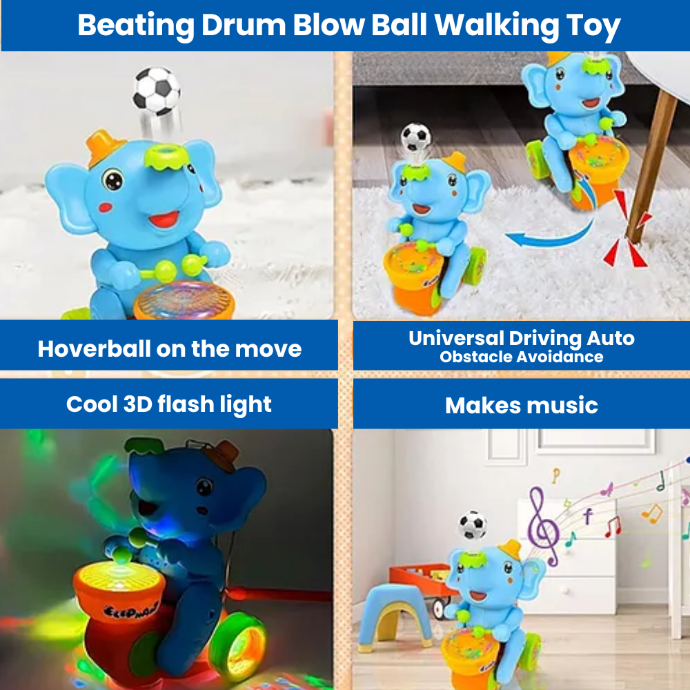 Misfit Doodle Drummer™ – Musical Elephant with Vibrant Light Effect & Musical Sound