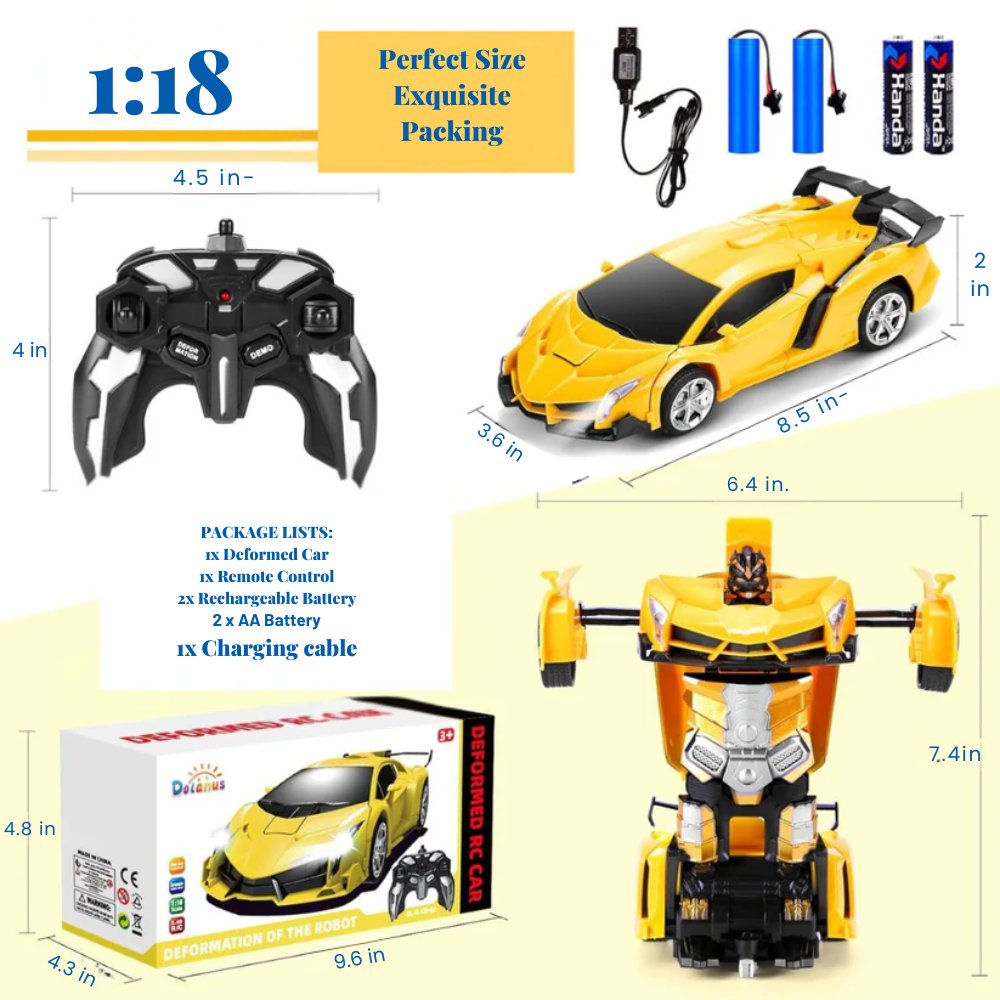 Misfit Remote Control AutoBot Transform Robot Car