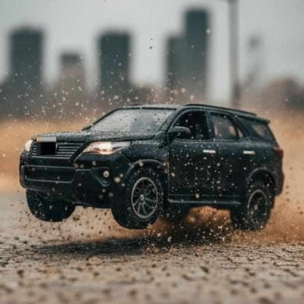 Misfit Die-Cast Fortuner-Style Metal Car Toy for Kids | Pull Back Action