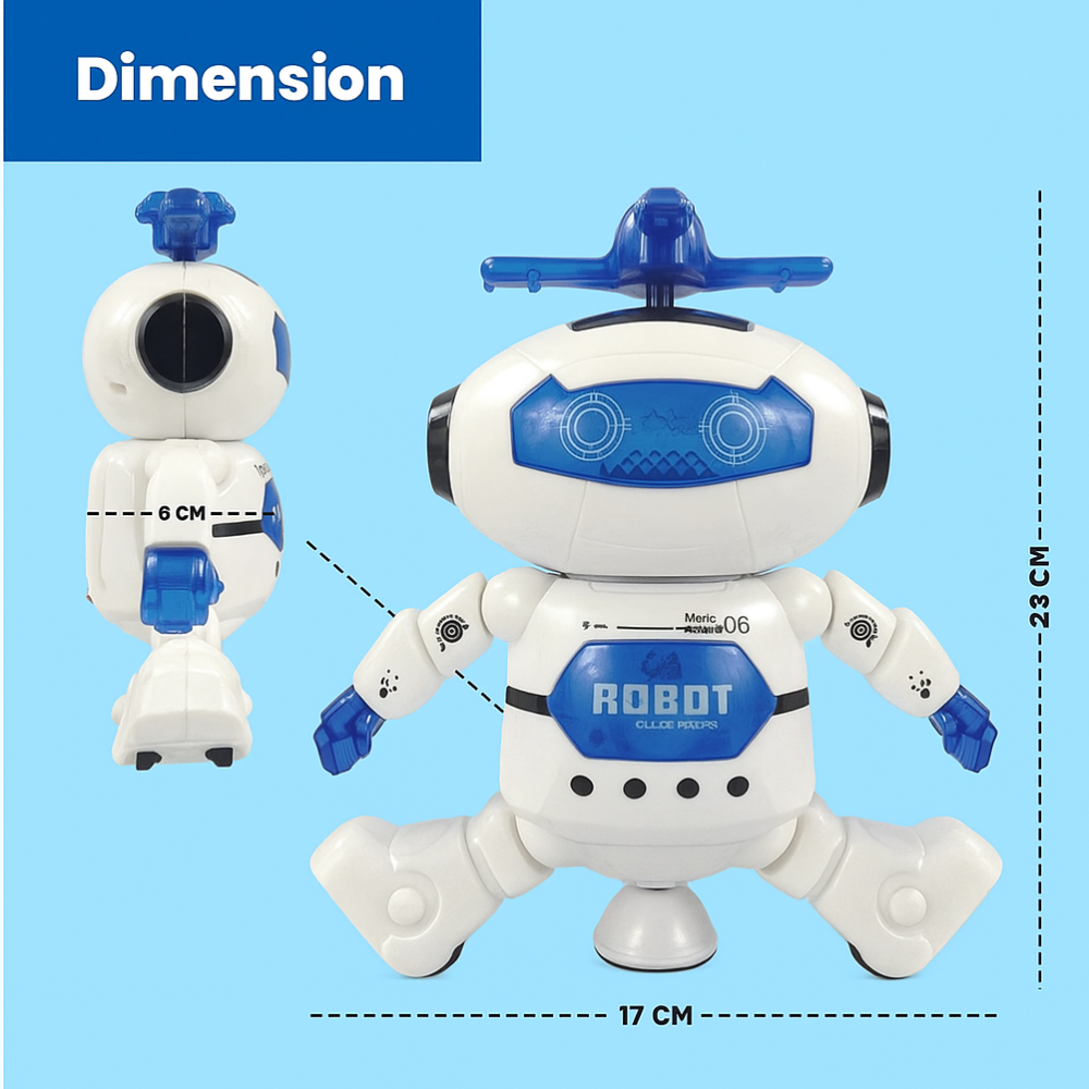 Misfit SpinnyBot™ Dancing Toy with Vibrant Light Effect & Musical Sound