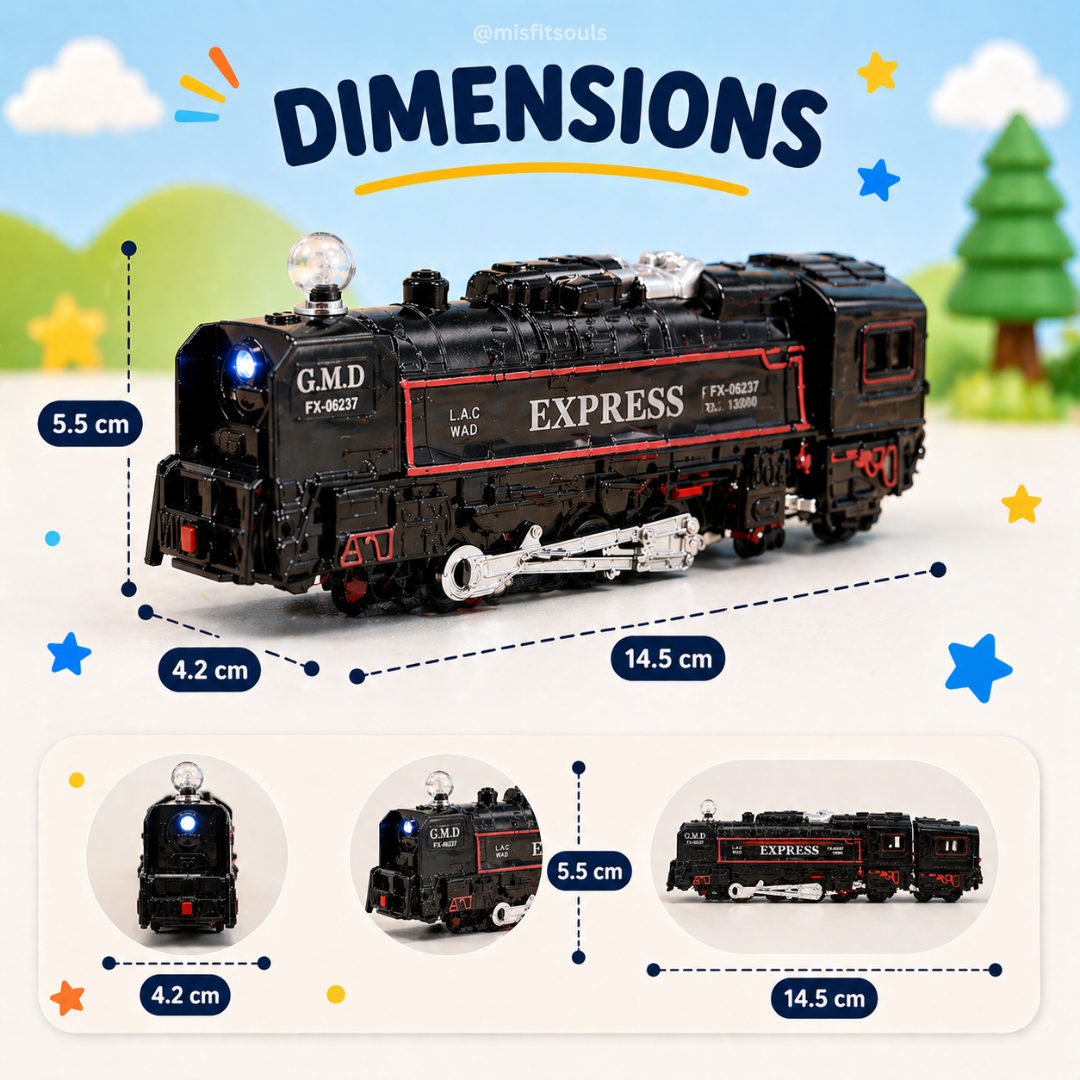 Misfit SmokeRail Express™ – Light, Sound & Steam Train Set