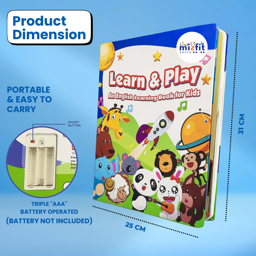 Misfit Learn & Play Educational Sound Book for Kids