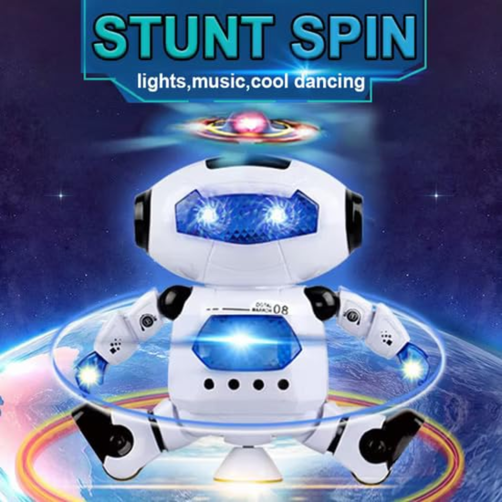 Misfit SpinnyBot™ Dancing Toy with Vibrant Light Effect & Musical Sound