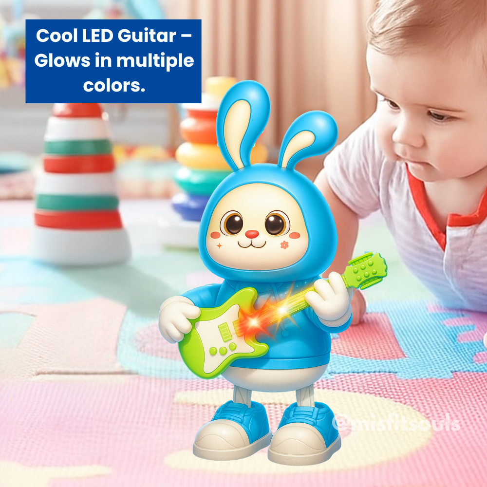 Misfit Guitarist Bunny™- Dancing Rabbit Toy