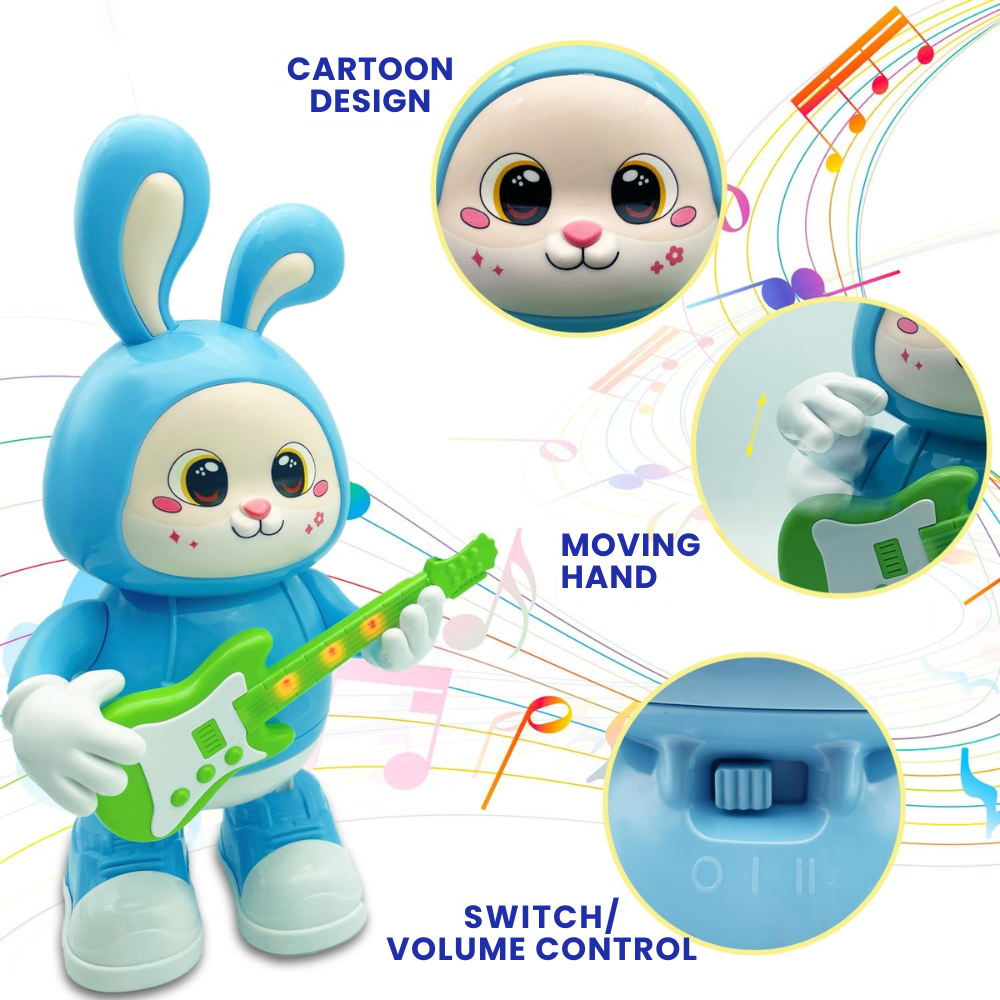 Misfit Guitarist Bunny™- Dancing Rabbit Toy