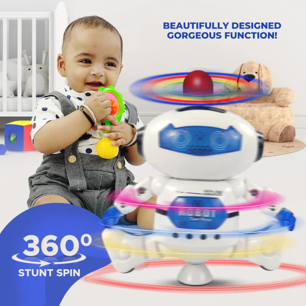 Misfit SpinnyBot™ Dancing Toy with Vibrant Light Effect & Musical Sound