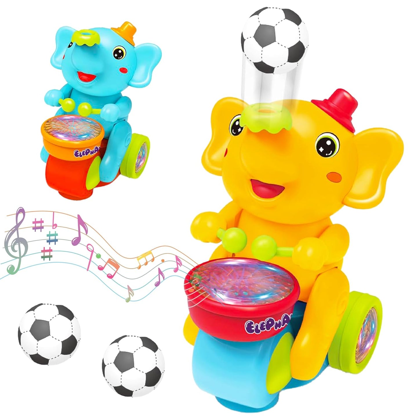 Misfit Doodle Drummer™ – Musical Elephant with Vibrant Light Effect & Musical Sound