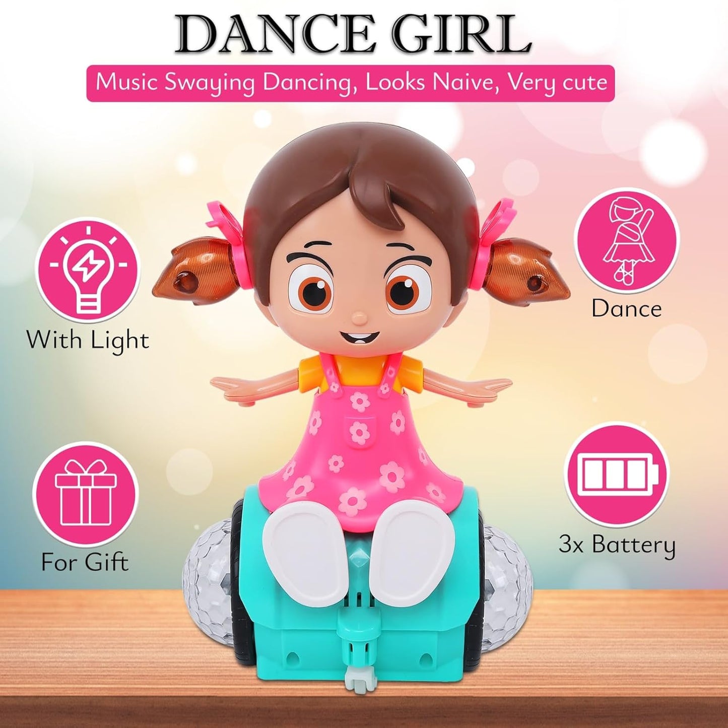 Misfit DazzleDoll™ Dancing Toy with Vibrant Light Effect & Musical Sound