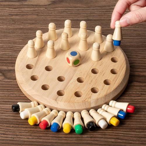 ThinkerTrove™ - Wooden Memory Chess Game