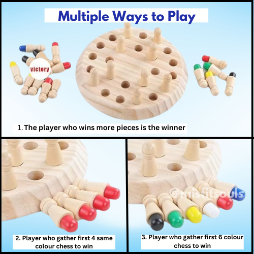 ThinkerTrove™ - Wooden Memory Chess Game