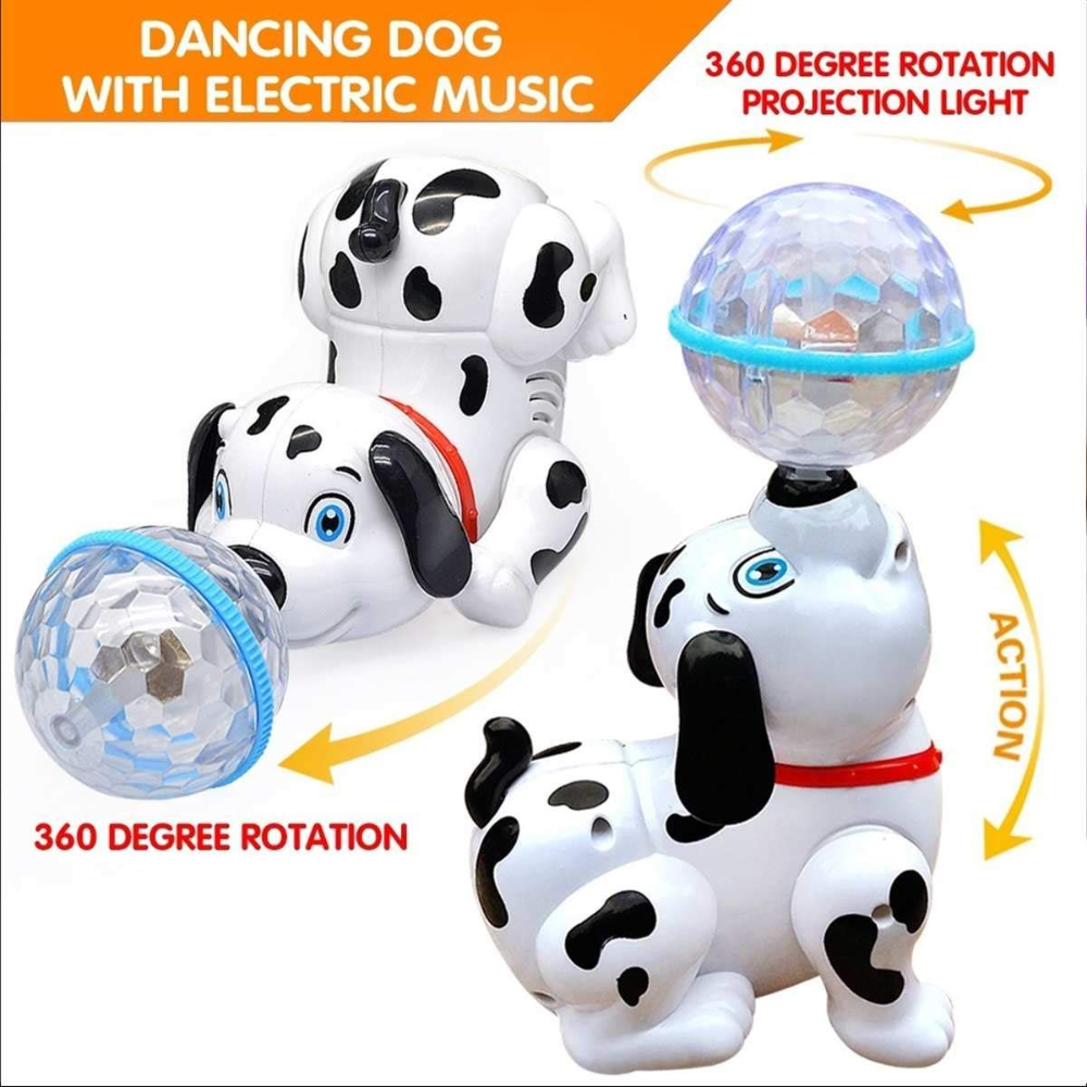 Misfit Dancing Dog Toy with Vibrant Light Effect & Musical Sound