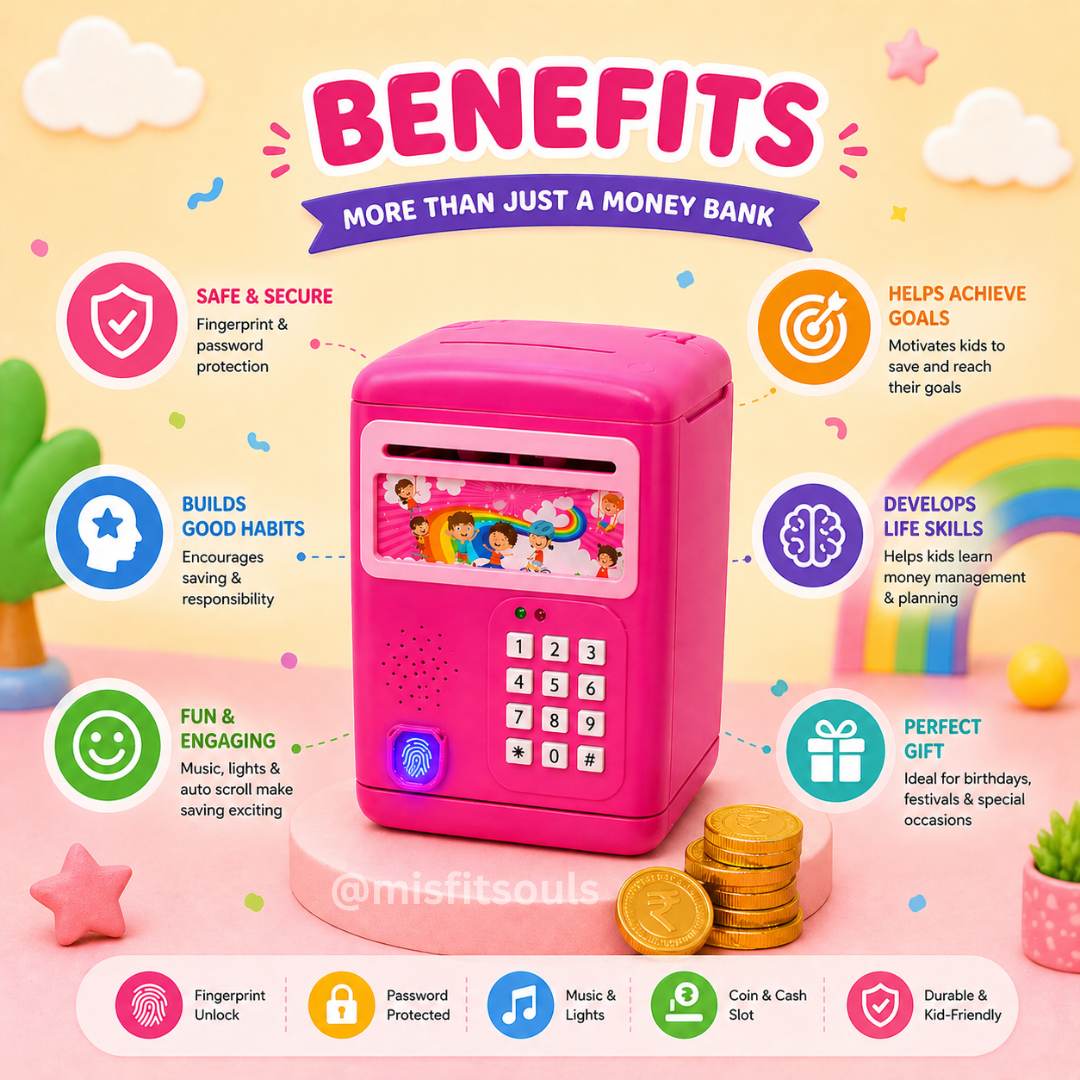 Misfit Piggy Bank™- With Fun Music Mode