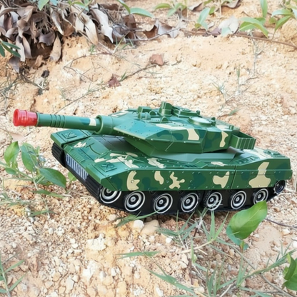 Misfit 2-in-1 Transforming Army Tank Robot with Lights, Music & Bump Function