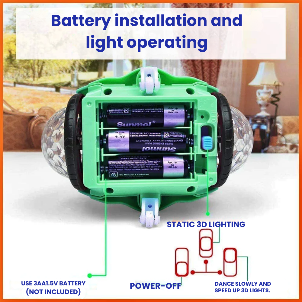 Misfit DazzleDoll™ Dancing Toy with Vibrant Light Effect & Musical Sound