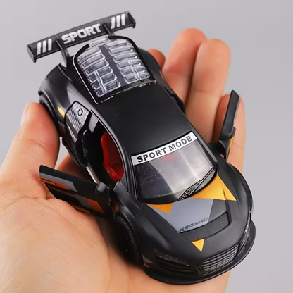 Misfit Die-Cast Audi R8 Black Metal Car Toy for Kids | Pull Back Action
