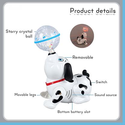 Misfit Dancing Dog Toy with Vibrant Light Effect & Musical Sound