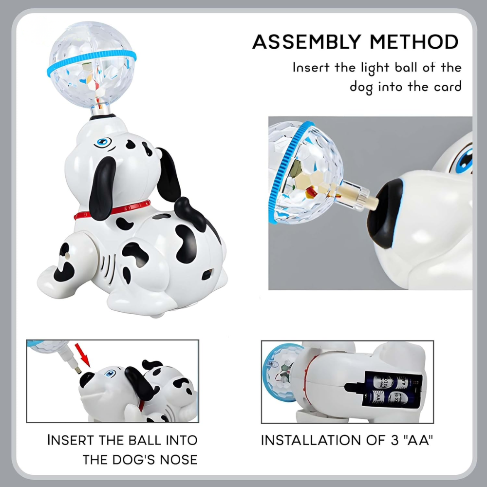 Misfit Dancing Dog Toy with Vibrant Light Effect & Musical Sound