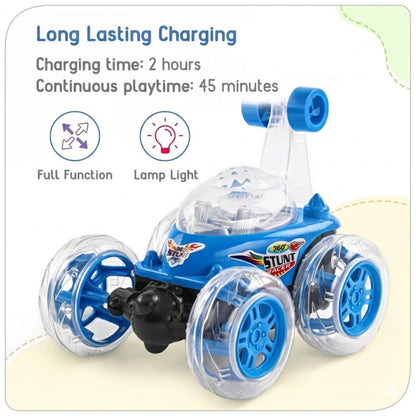 MagicWheels™ Rechargeable 360° Stunt Car Toy with Remote & USB Cable
