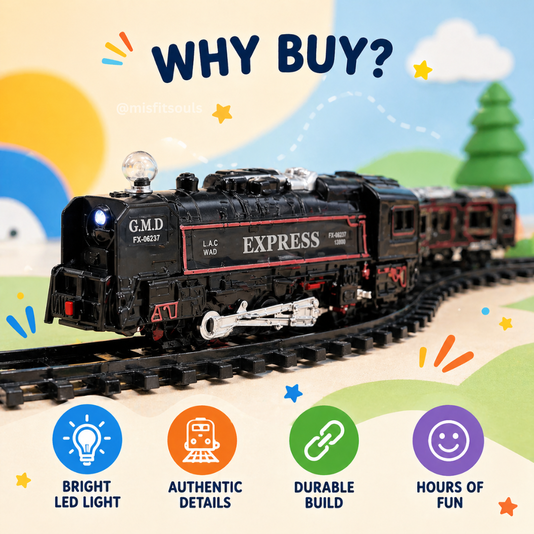 Misfit SmokeRail Express™ – Light, Sound & Steam Train Set