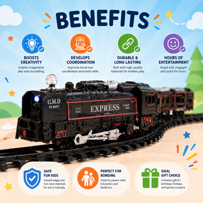 Misfit SmokeRail Express™ – Light, Sound & Steam Train Set