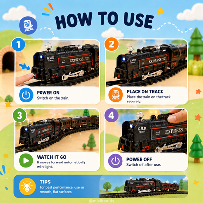 Misfit SmokeRail Express™ – Light, Sound & Steam Train Set