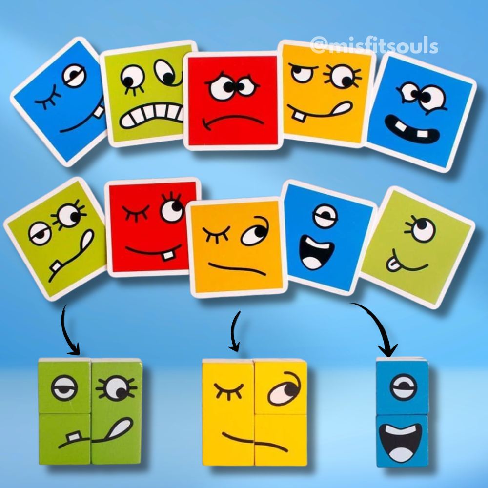 Misfit ExpressiBlocks™ – Interactive Face-Changing Puzzle for Kids