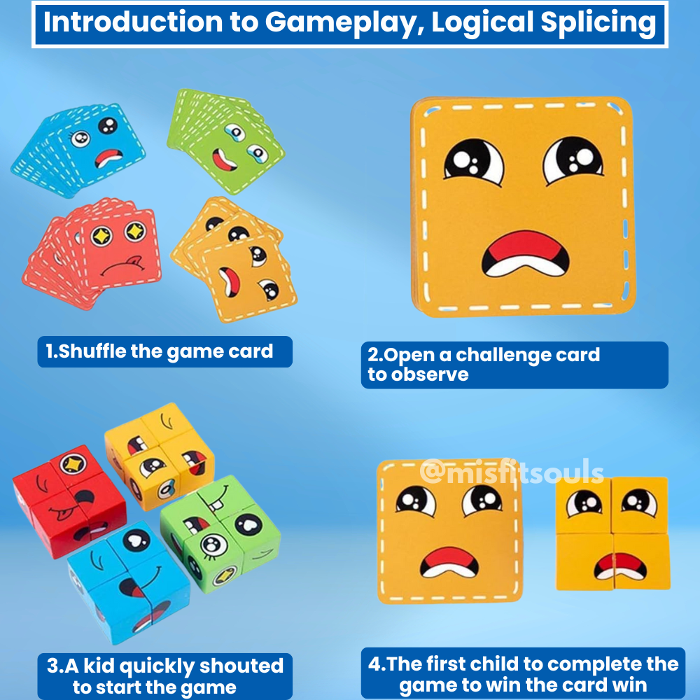 Misfit ExpressiBlocks™ – Interactive Face-Changing Puzzle for Kids