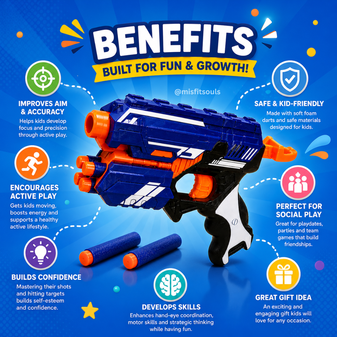 BlazeStorm Rapid Pull Soft Bullet Pistol Blaster
