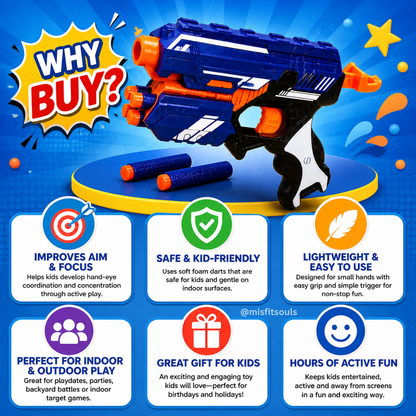 BlazeStorm Rapid Pull Soft Bullet Pistol Blaster