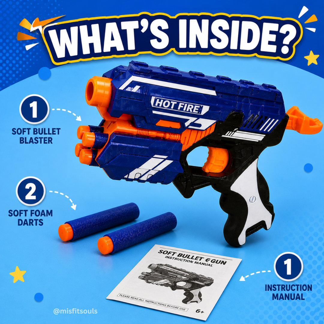BlazeStorm Rapid Pull Soft Bullet Pistol Blaster