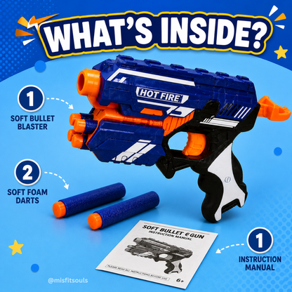BlazeStorm Rapid Pull Soft Bullet Pistol Blaster