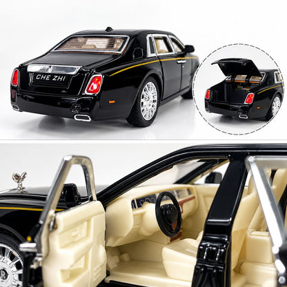 Misfit Die-Cast Black Rolls Royce Phantom Metal Car Toy for Kids | Pull Back Action