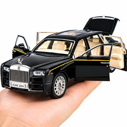 Misfit Die-Cast Black Rolls Royce Phantom Metal Car Toy for Kids | Pull Back Action