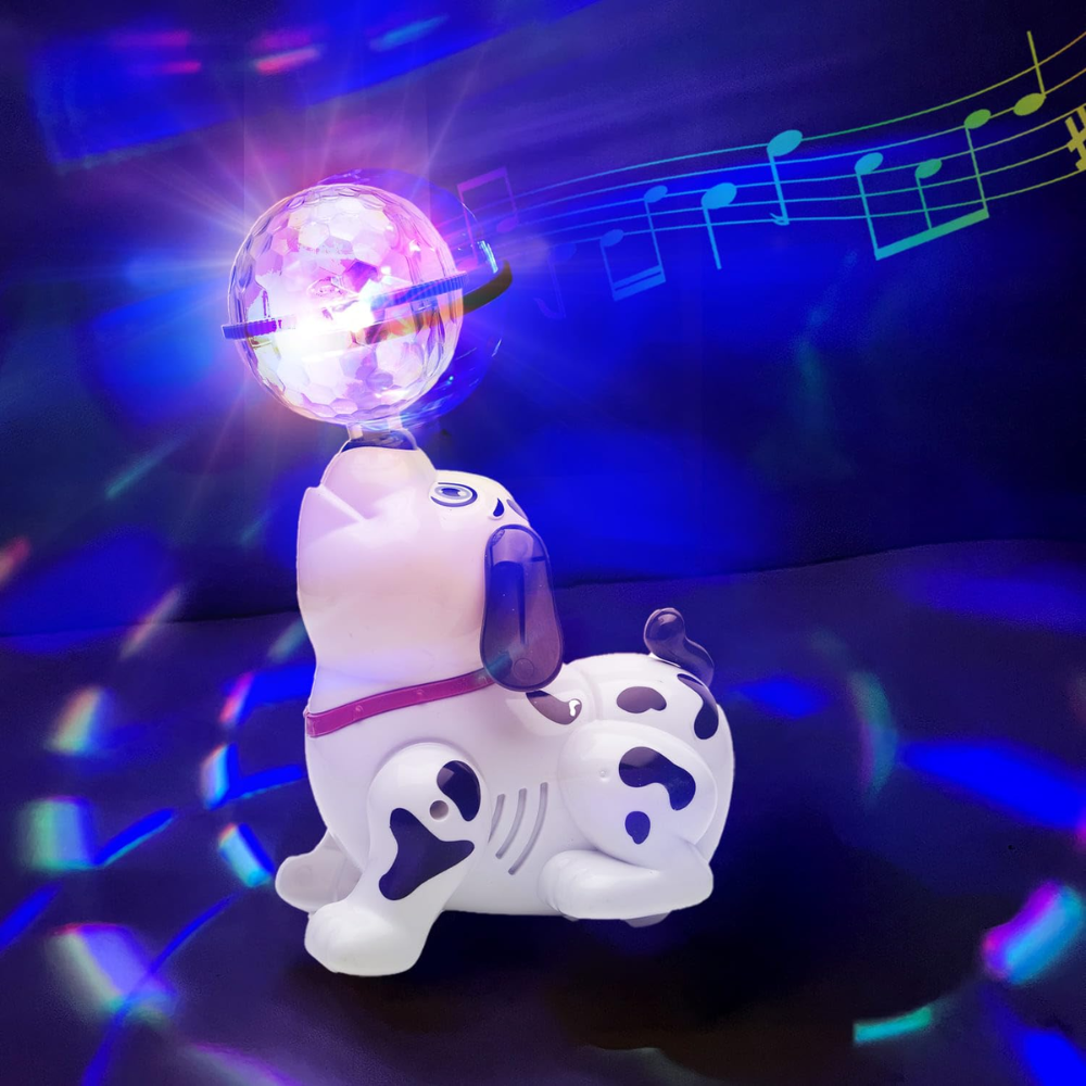 Misfit Dancing Dog Toy with Vibrant Light Effect & Musical Sound