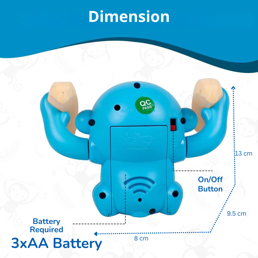 Misfit BoogieBanana™ Dancing Monkey Toy with Vibrant Light Effect & Musical Sound