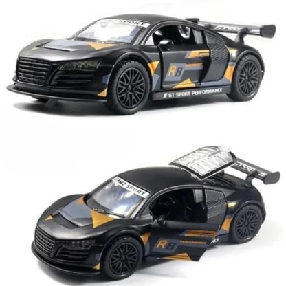 Misfit Die-Cast Audi R8 Black Metal Car Toy for Kids | Pull Back Action