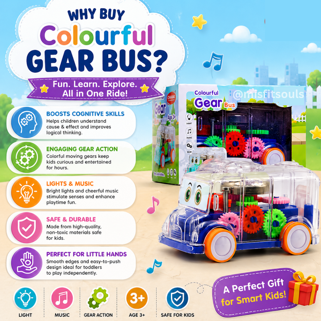 Misfit Wonder Wheels Gear Bus™- With LED Light Effects