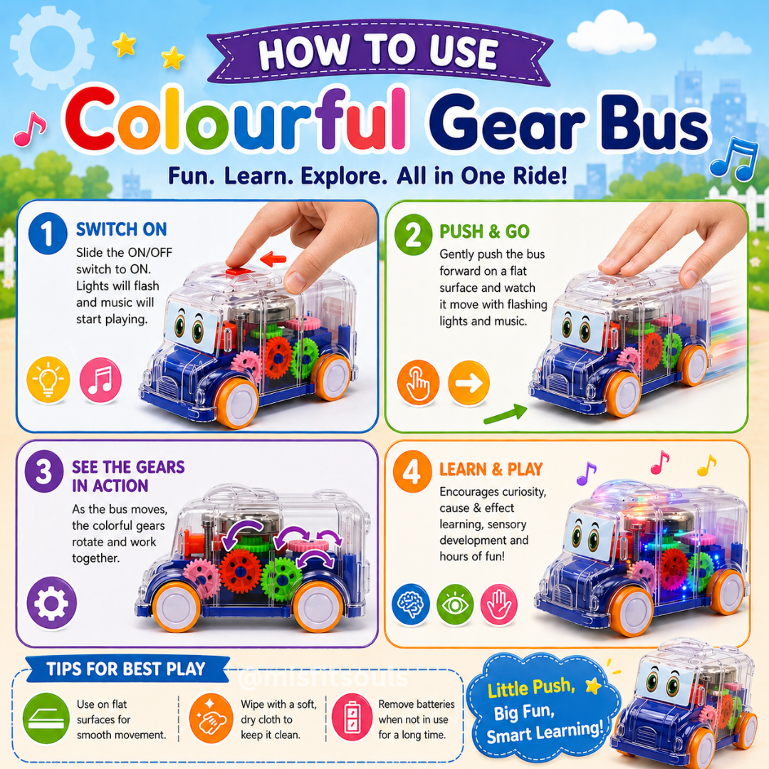 Misfit Wonder Wheels Gear Bus™- With LED Light Effects