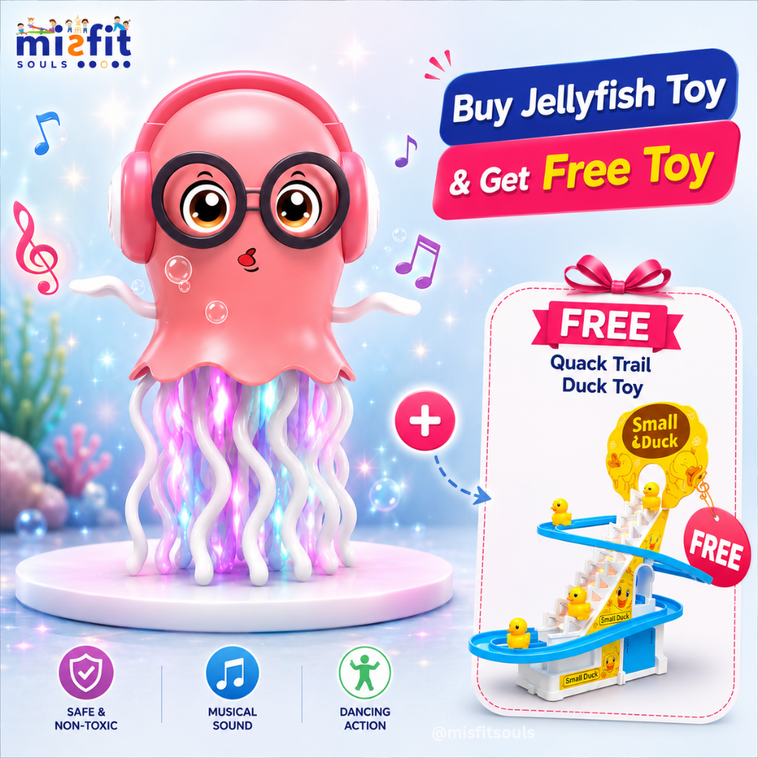 Misfit Jellyfish™ Dancing Toy + FREE QuackTrail™ Musical Duck Stairway Toy