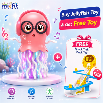 Misfit Jellyfish™ Dancing Toy + FREE QuackTrail™ Musical Duck Stairway Toy