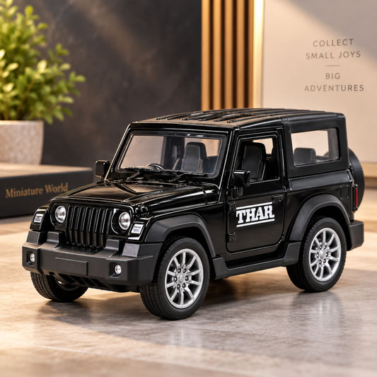 Misfit Die-Cast  Black Thar SUV Metal Car Toy for Kids | Pull Back Action