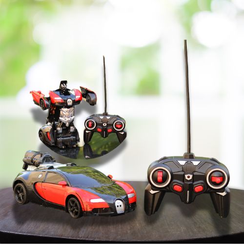 Convertible Remote Controlled Transformer Bugatti Car