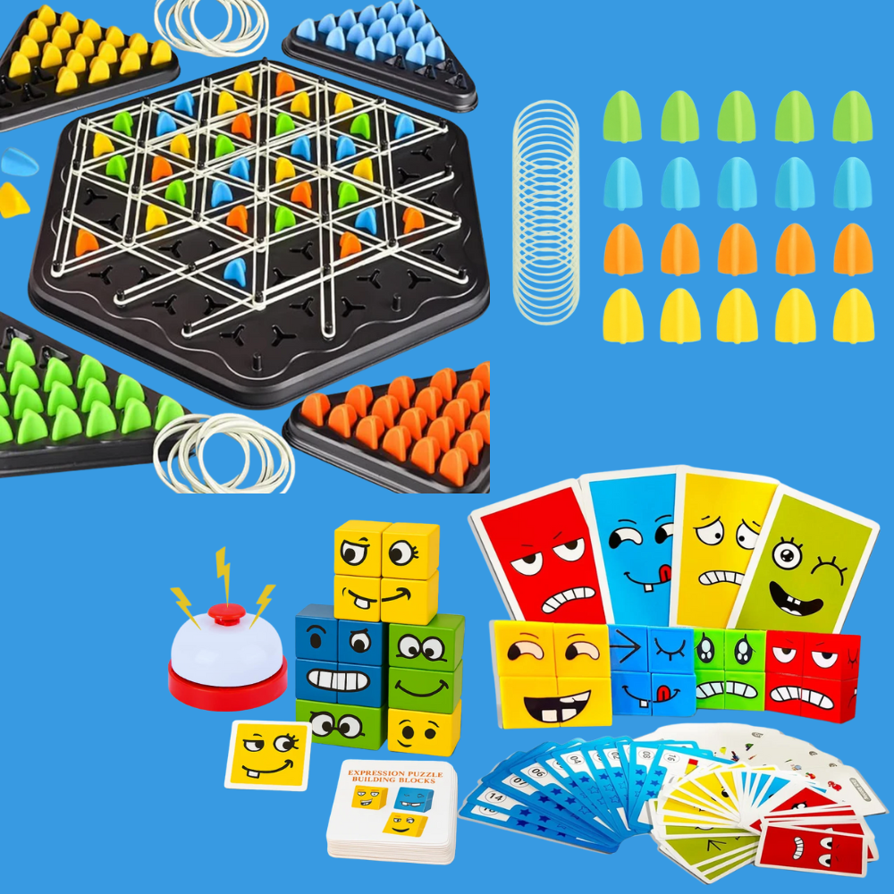 2-in-1 Puzzle and Board Games For Kids & Family