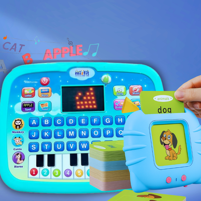 2-in-1 Learning Tablet and Cards for Kids